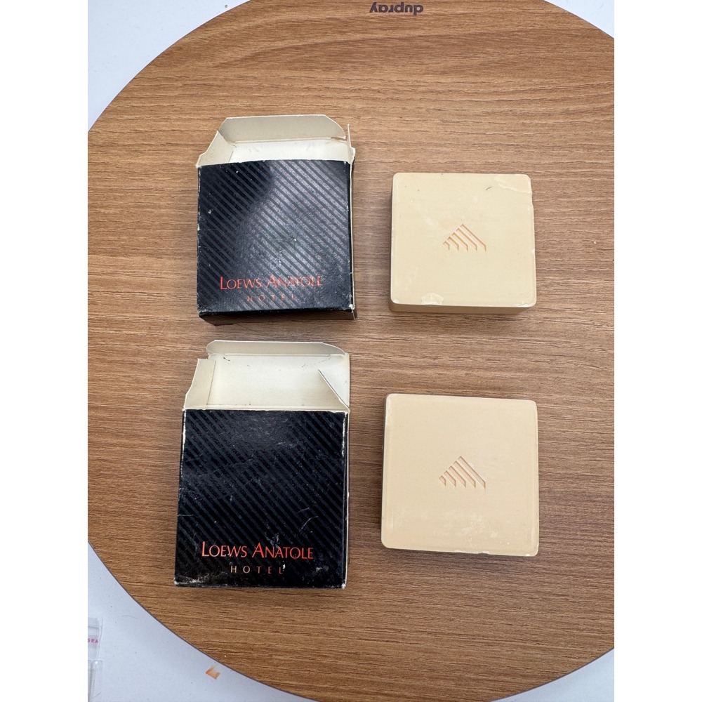 Loews Anatole Hotel French Milled Soap Bars‎ Vintage Travel Size Lot of 2